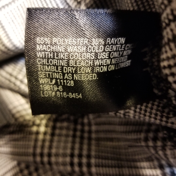 EAST 5TH black white plaid side zipper a line skirt 6 - Picture 6 of 6